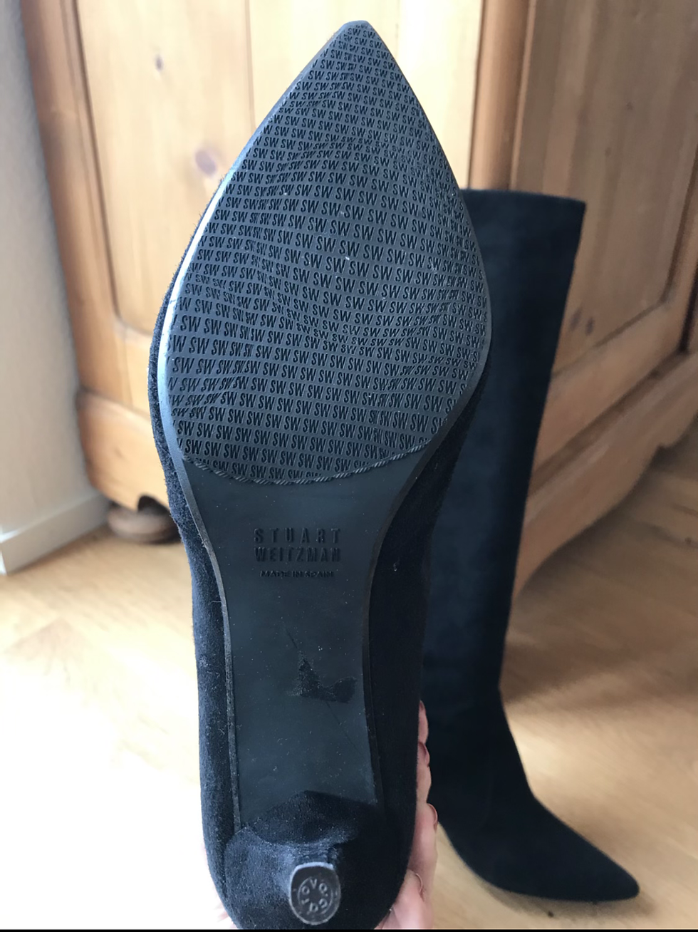 Miniaturbild: Stuart Weitzman Wildlederstiefel, Gr. 41