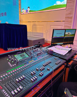 Professional audio and on-site venue LED wall support for an event in Hong Kong