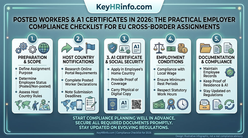 Posted Workers and A1 Certificates in 2026: The Practical Employer Compliance Checklist for EU Cross-Border Assignments
