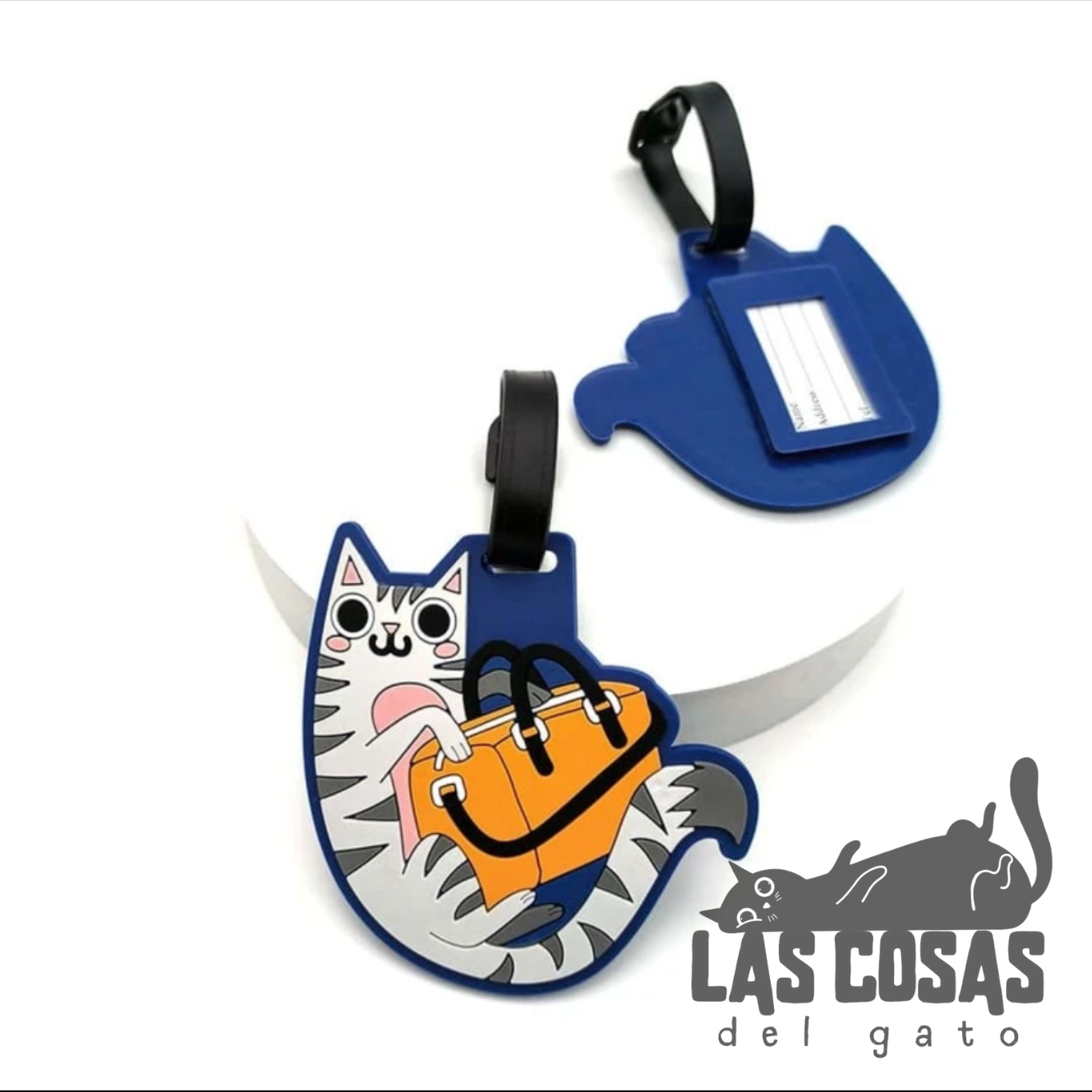 Tag Maleta Gato Gris