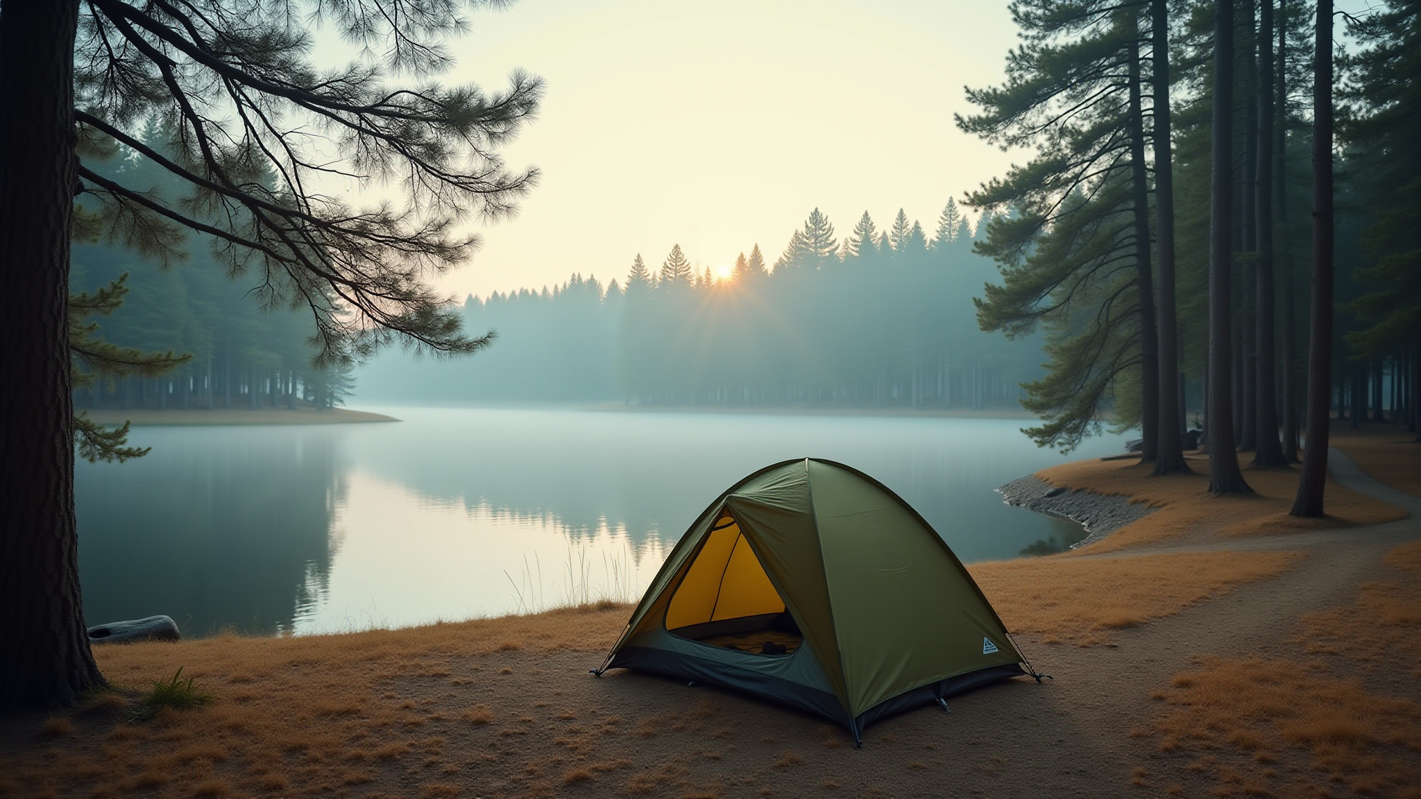 Camping on the lake