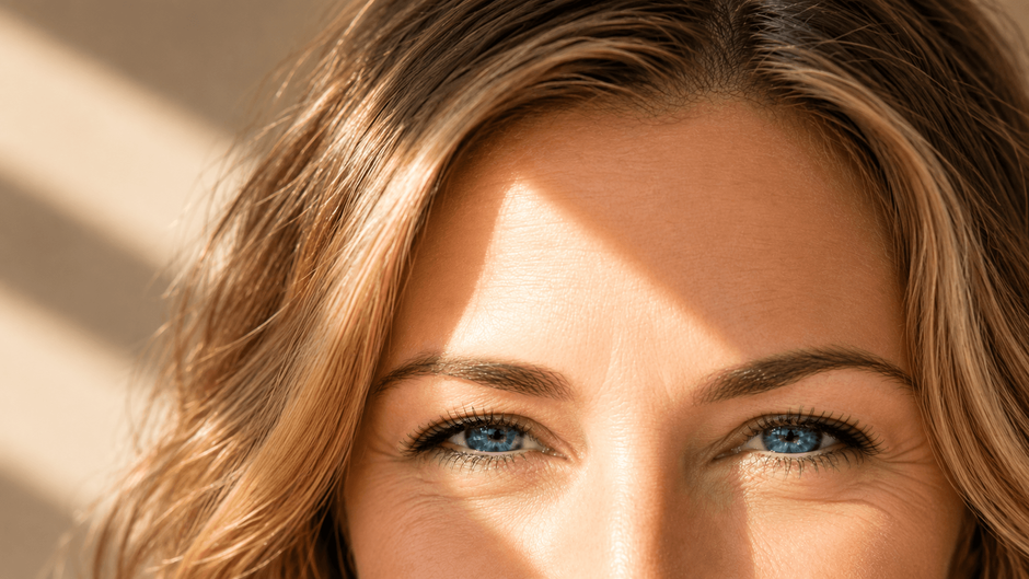 Woman smiling in sunlight