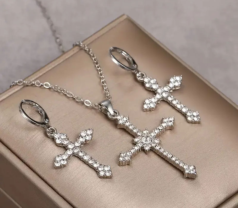 Thumbnail: Lottery Spell Divine Millionaire Blessing Gold Necklace & Earrings 