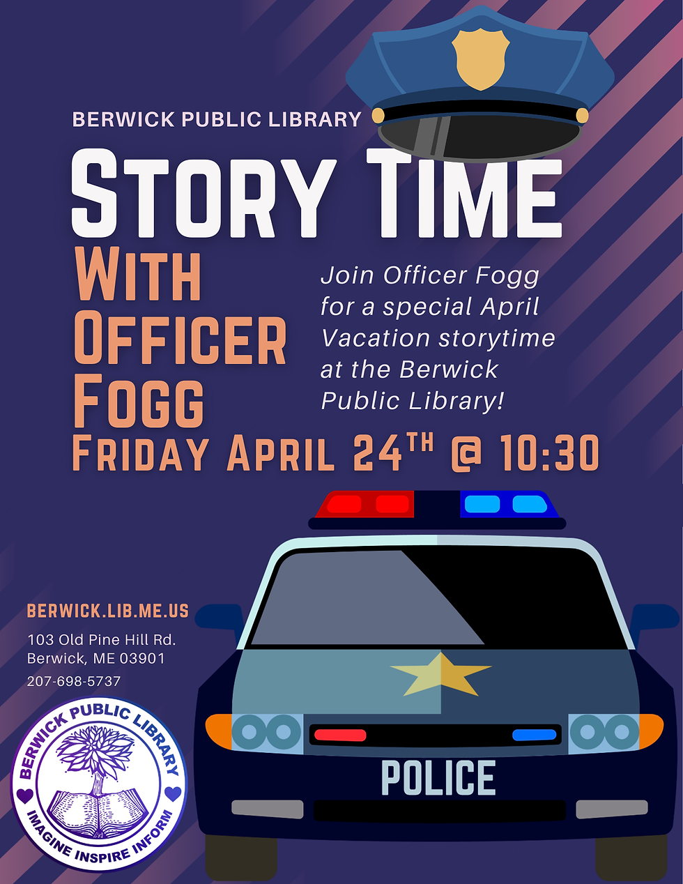 Police officer storytime - Friday, April 24th at 10:30am