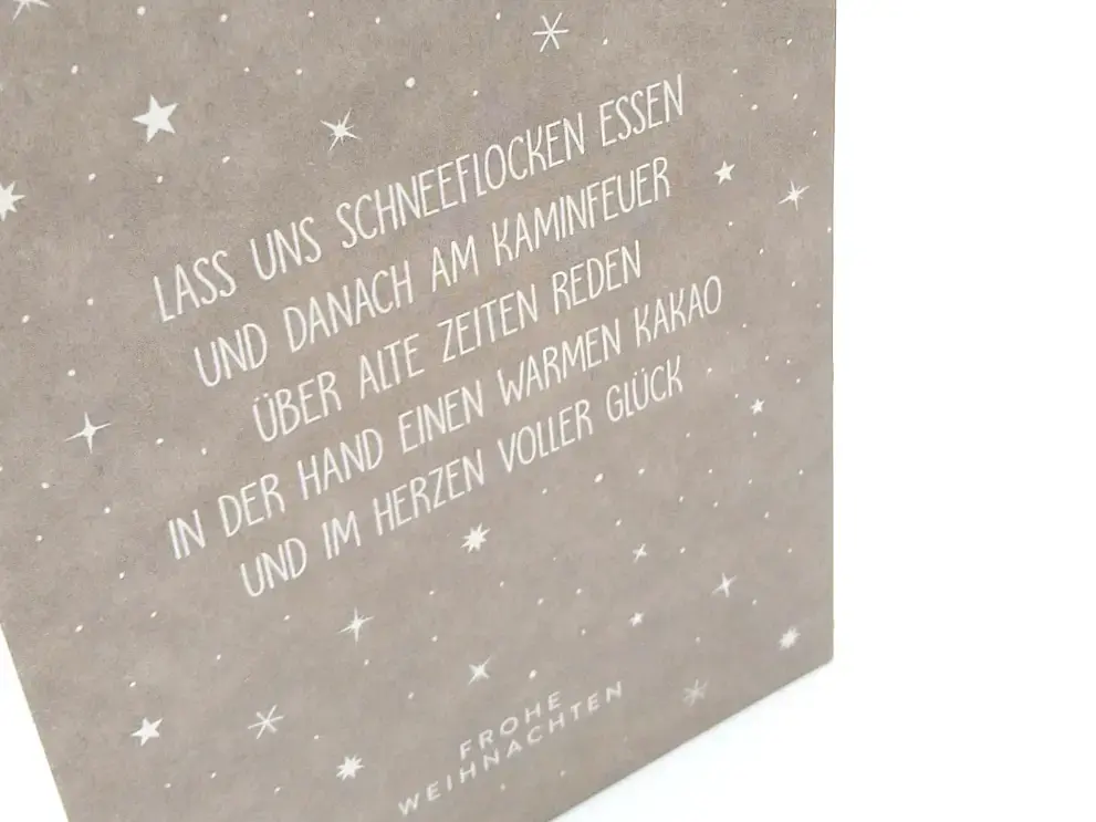 naturpapier postkarte_schneeflocken & weihnachten