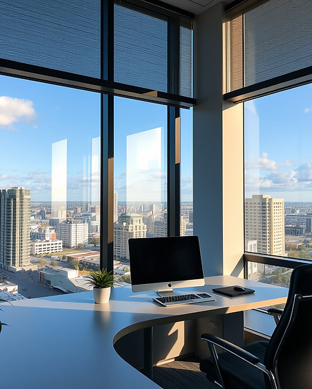 Professional office environment with a nice view outside the office window.jpg