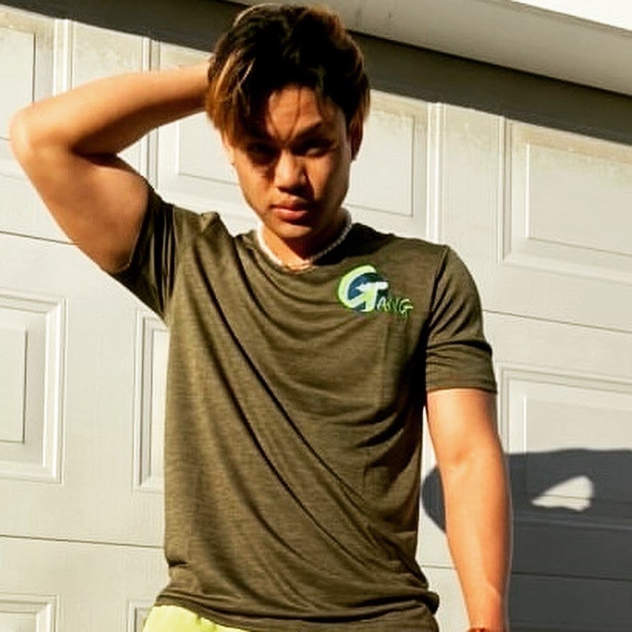 Thumbnail: Dry fit olive short sleeve green tee