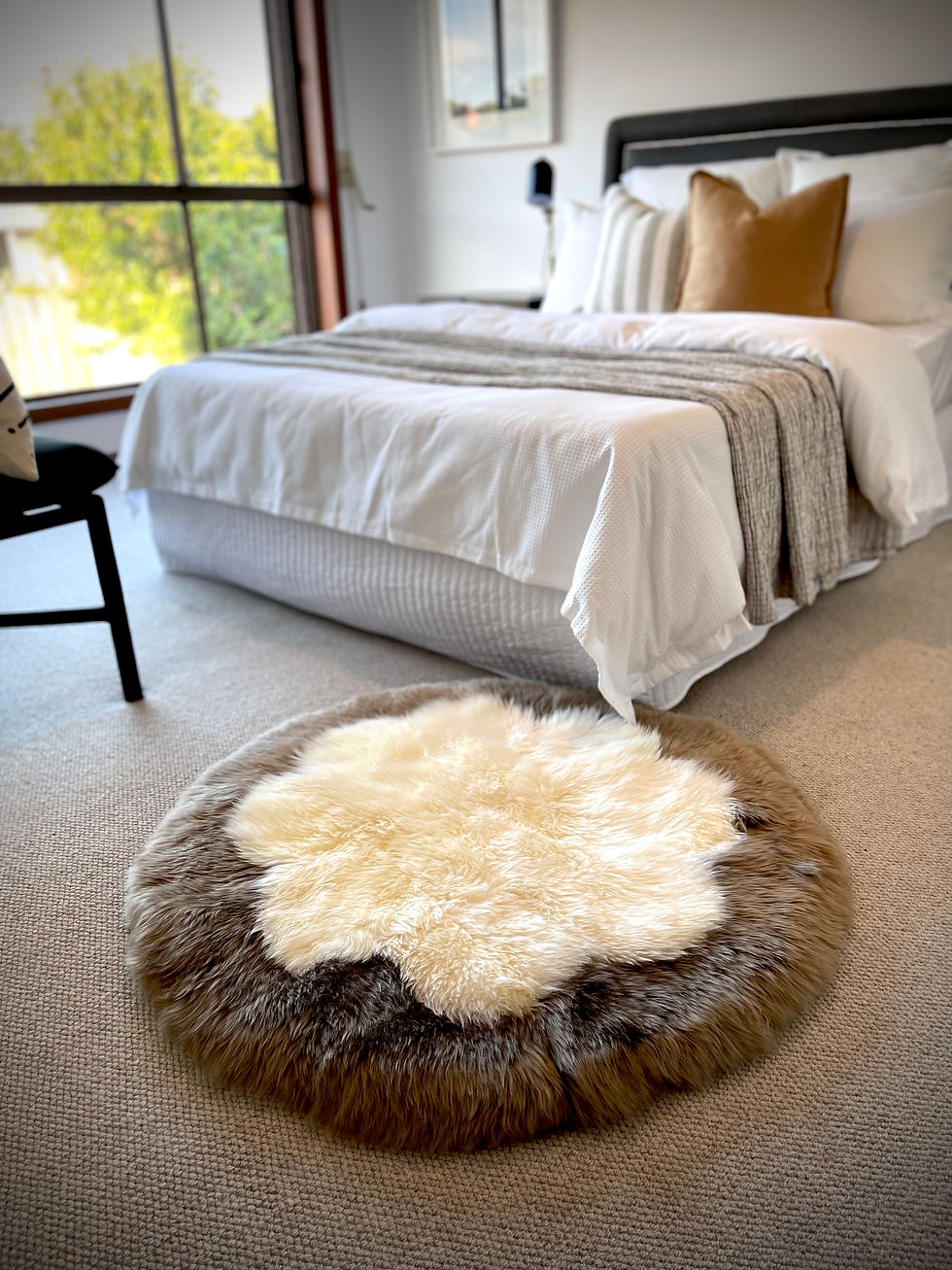 Thumbnail: Australian Sheepskin Flower Rug