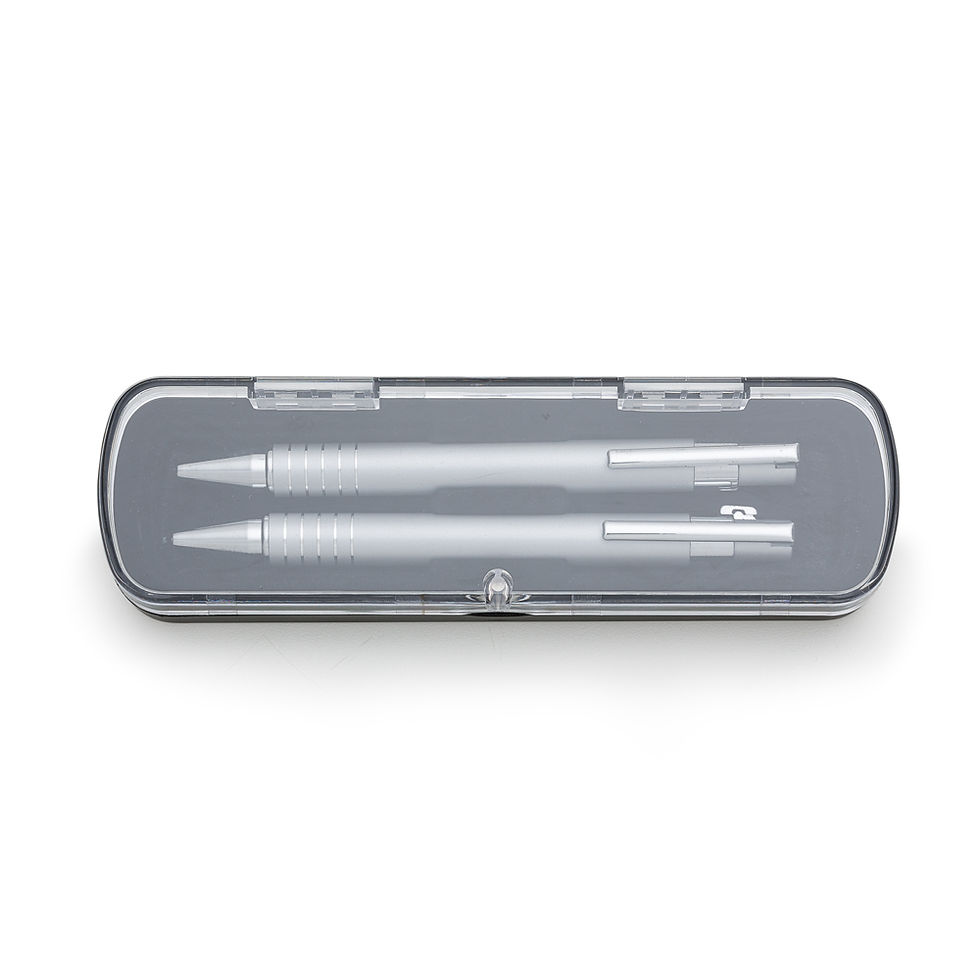 Miniatura: Conjunto Caneta e Lapiseira Semimetal - 12609