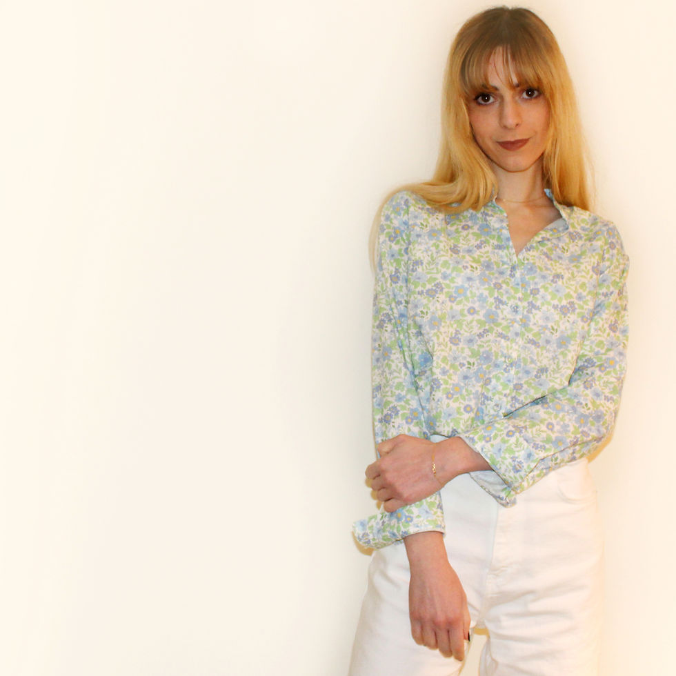Thumbnail: "Softly Blooming in Blue" camicia - shirt