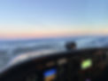 Solnedgang på vei hjem fra Notodden Flyplass. Uten nattutsjekk er det på tide å lande.