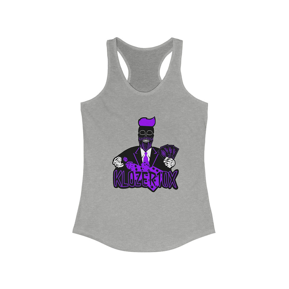 Women's Ideal Racerback Tank - Purple Skully
