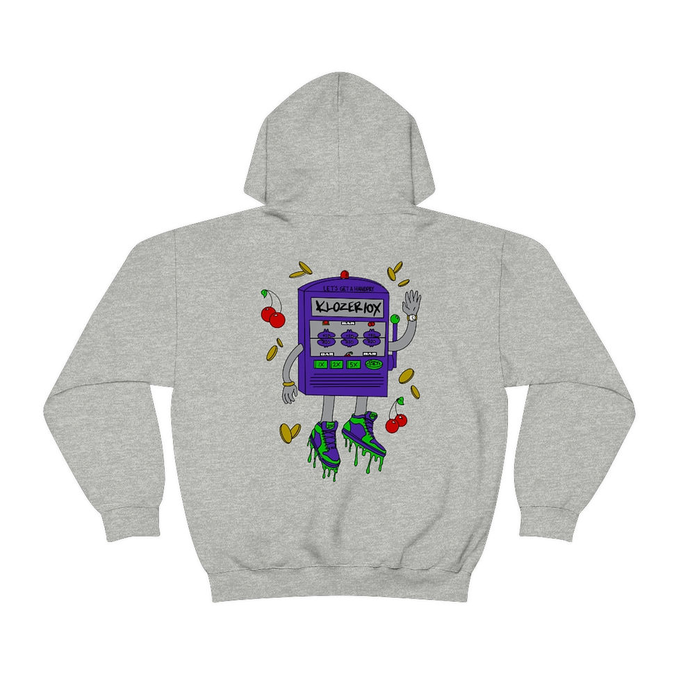 Unisex “Purple Slotman” Klozer10x Hooded Sweatshirt