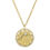 Thumbnail: 18K Solid Gold  Lines Fluted Disc Diamond Necklace