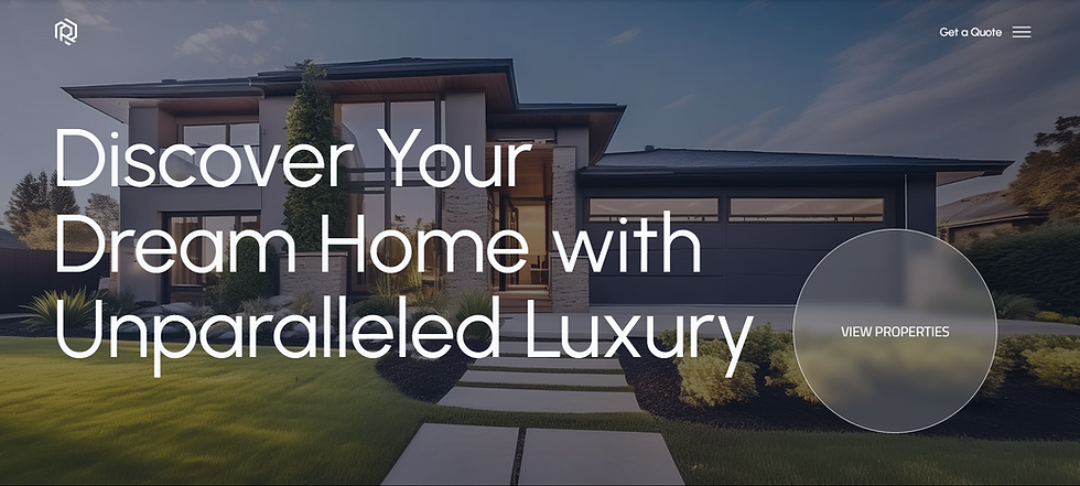 Real estate listings and contact form