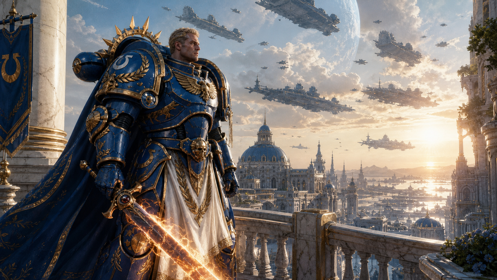 Illustration de couverture de Roboute Guilliman : le fils vengeur face à l’Imperium