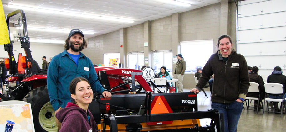Whatcom Conservation District Farm Planners with No-Till Seed Drill
