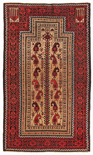 バルーチ プレイヤーラグ アンティークペルシャ絨毯 | Kawasemi Rug