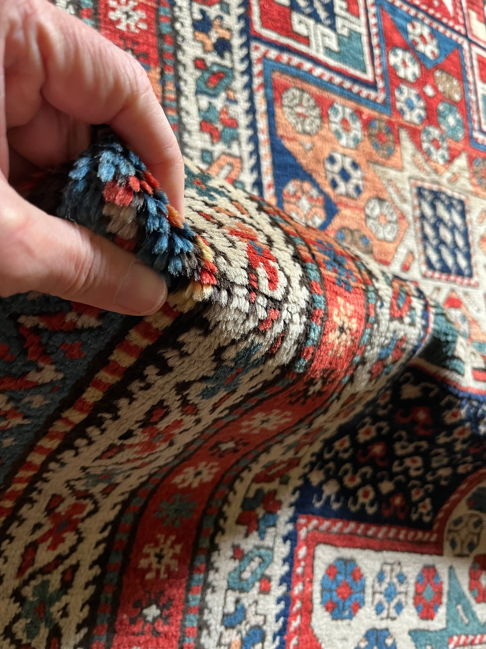 Thumbnail: Kuba Rug, Caucasus, アンティークトライバルラグ  サイズ 280 x 100 cm