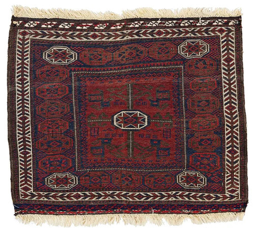 1910s 1920s アンティーク トライバル ラグ baluch バルーチ Antique Baluch Bag Face, ca.1920 | Kawasemi Rug