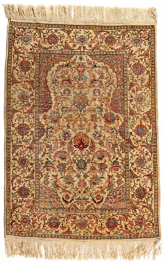 シルク・ヘレケ・メタル・ブロケード (100万ノット/平方m) 絨毯 117 x