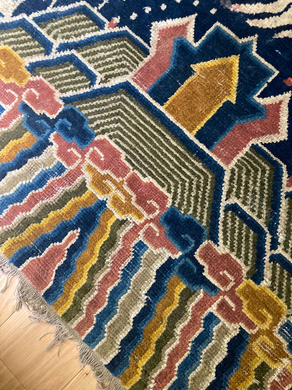 サムネイル： 寧夏 龍ピラーラグ（円柱）(英語 pillar) ラグ    Ningxia Pillar Rug