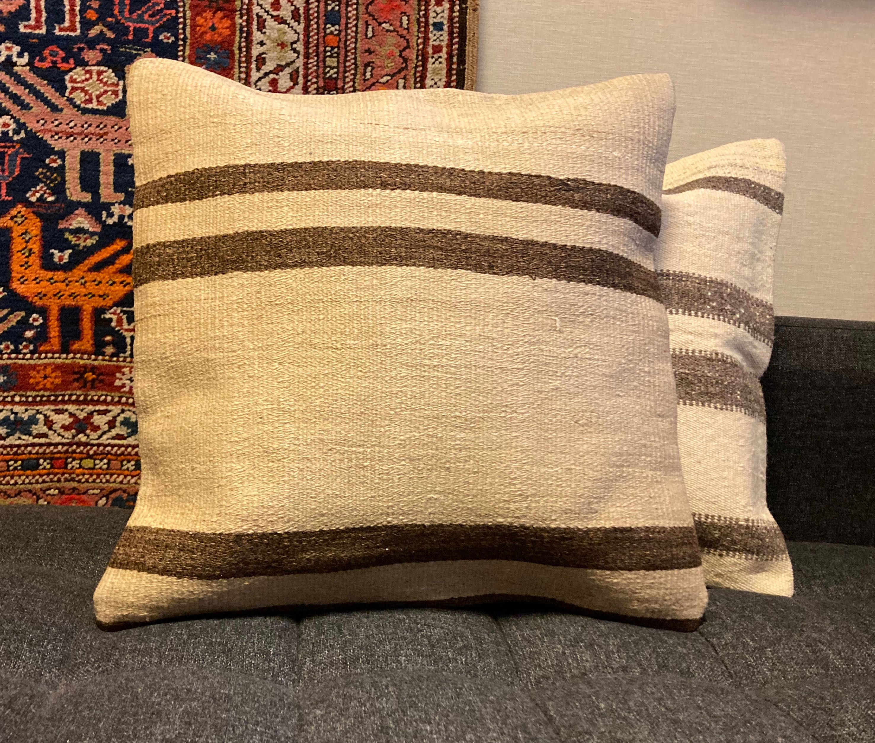 Cushion cover, square, old kilim, vintage, 45 x 45 cm.