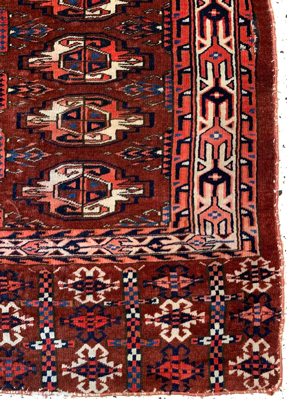 ヴィンテージラグ トルクメン 約147cm×100cm ヴィンテージラグ ヴィンテージラグ トルクメン 約147cm×100cm ヴィンテージラグ