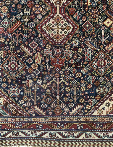ラグ・カーペット Antique qashqai rug Qashqai Rug カシュカイ族 アンティーク トライバルラグ 1875年頃