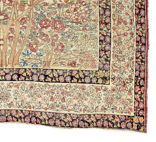 Fine Antique Kirman Tree Rug 197 x 132 cm | Kawasemi Rug