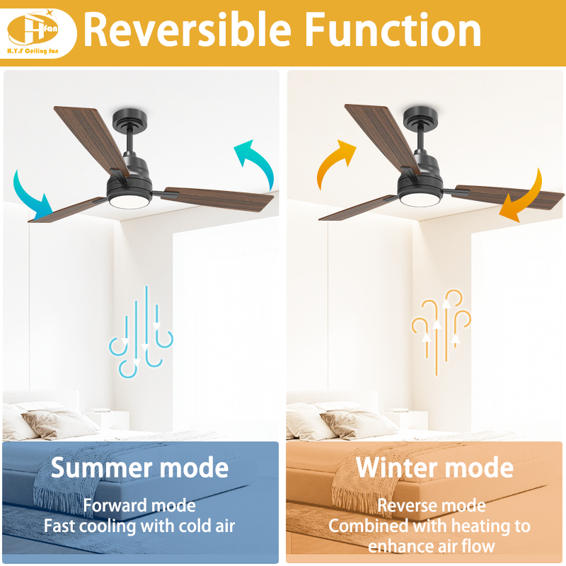 Miniatura: Remote Controlled Air Circulation Lamp DC Motor Ceiling Fan Light for Guest Room