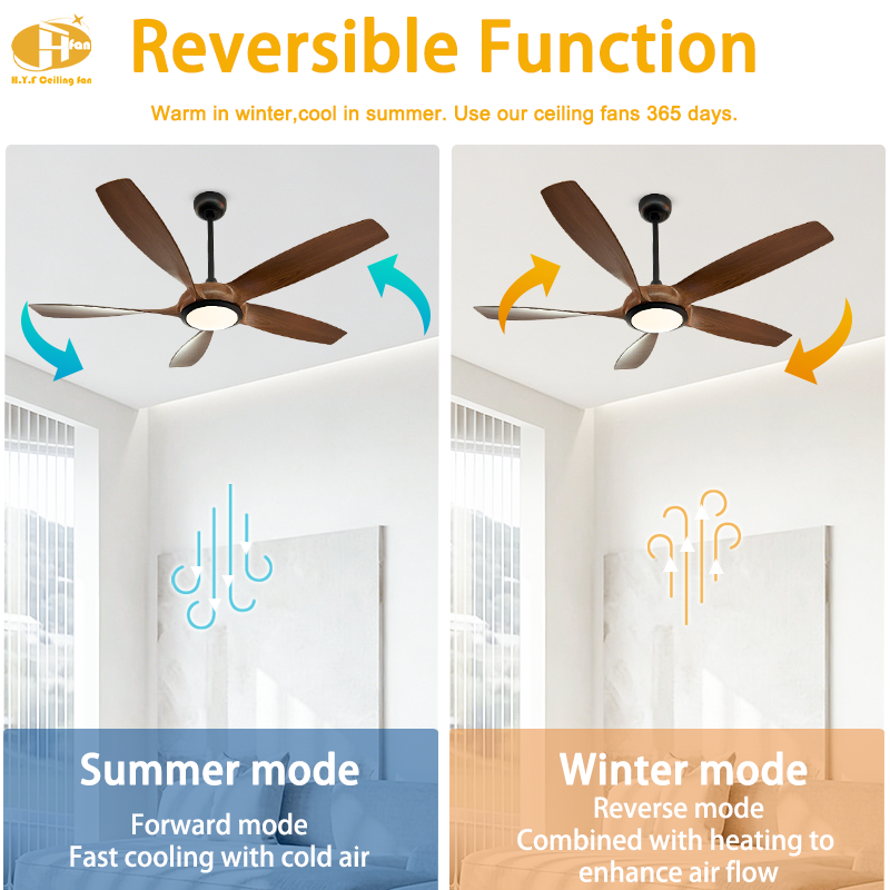 Miniatura: 5 Wide Curved Blade Ceiling Fan Light Large Airflow Decor Fan Lamp for OpenSpace
