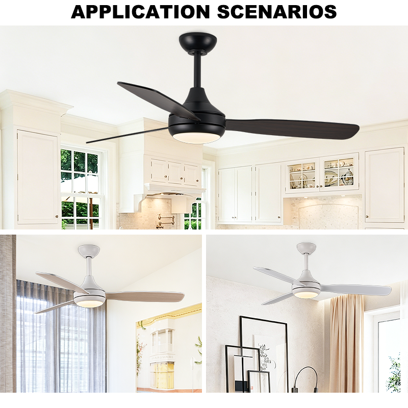 Thumbnail: 3 Blades Plywood Ceiling fan with Forward & Reverse Airflow for Reading Nook