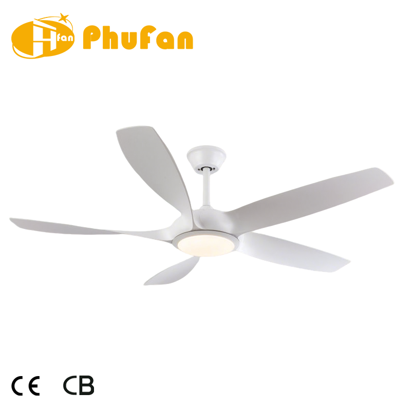 Miniatura: 5 Wide Curved Blade Ceiling Fan Light Large Airflow Decor Fan Lamp for OpenSpace