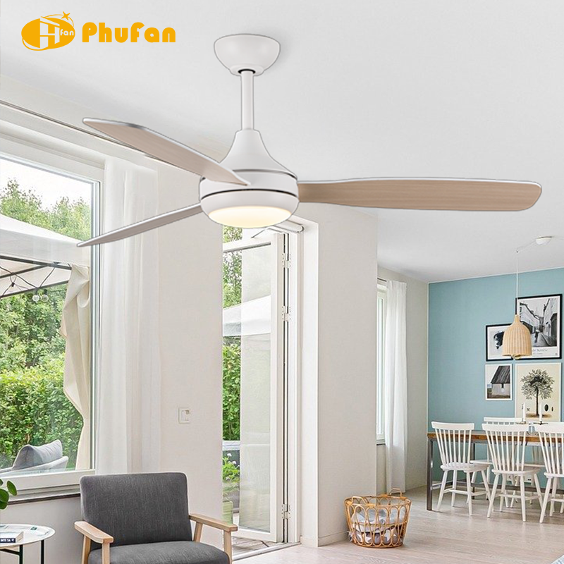 Miniature : 3 Blade Ceiling Fan Light emote Control Silent Reversible BLDC Motor 