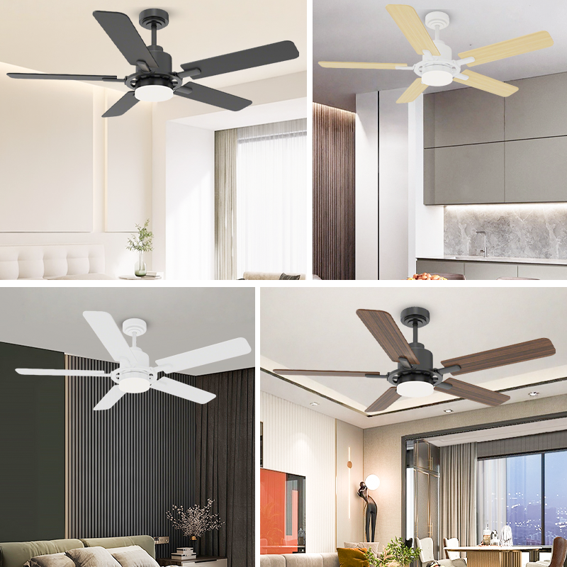 Industrial Ceiling Fan with Light for Kitchen - 5-Blade Design