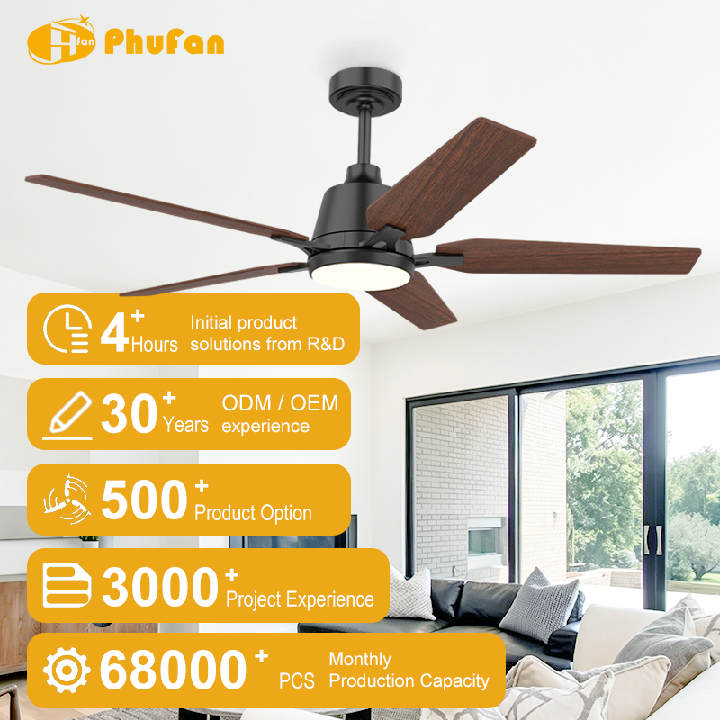 Modern Ceiling Fan with Light Full Function Remote Control For Living Room