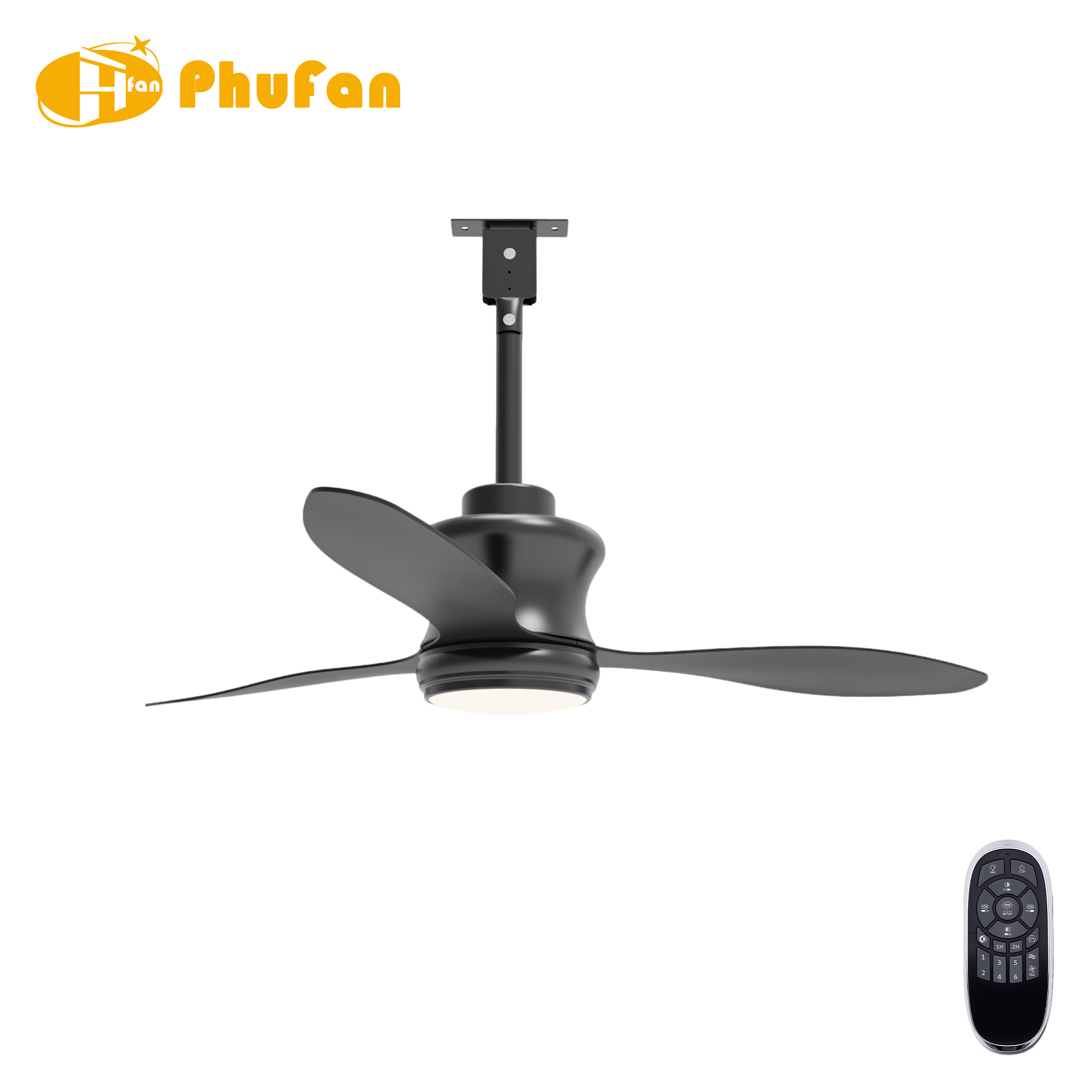 IP65 3 Blade Outdoor Ceiling Fan Light Remote Silent Reversible BLDC Motor