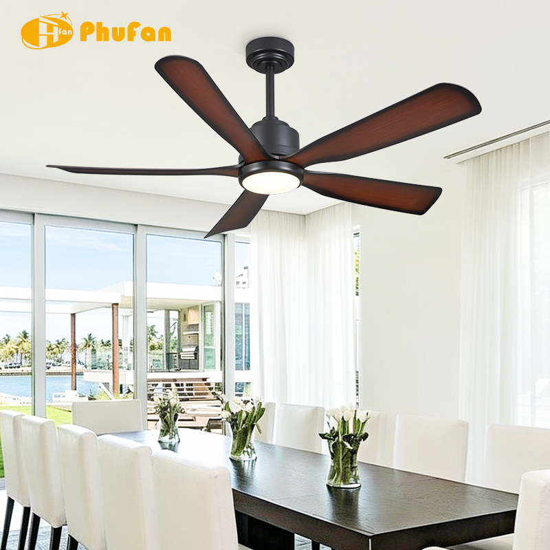 Blade Ceiling Fan Light, Remote Control Silent Reversible BLDC Motor