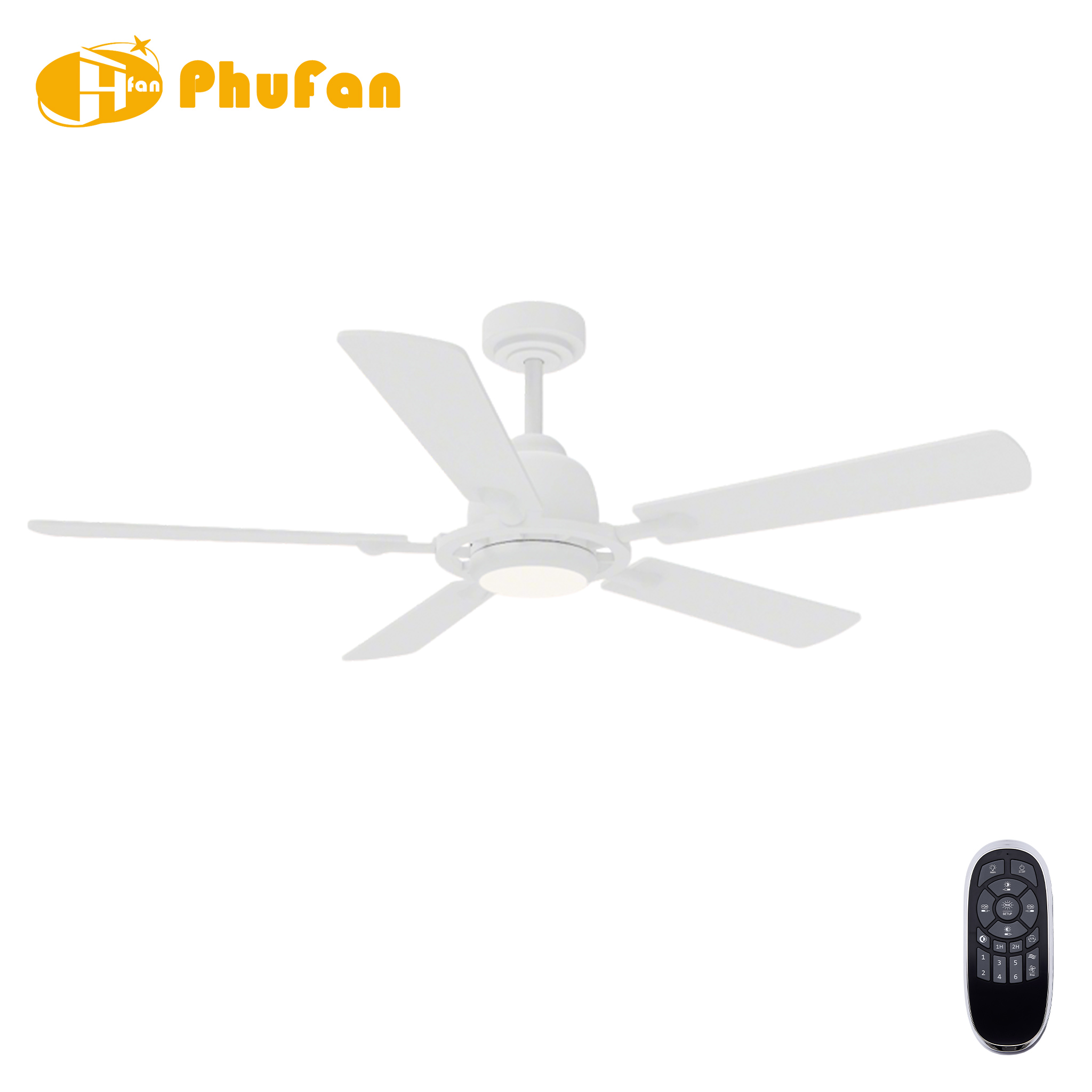 LED Ceiling Fan and Light with Remote Silent Reversible DC Motor for Bedroom