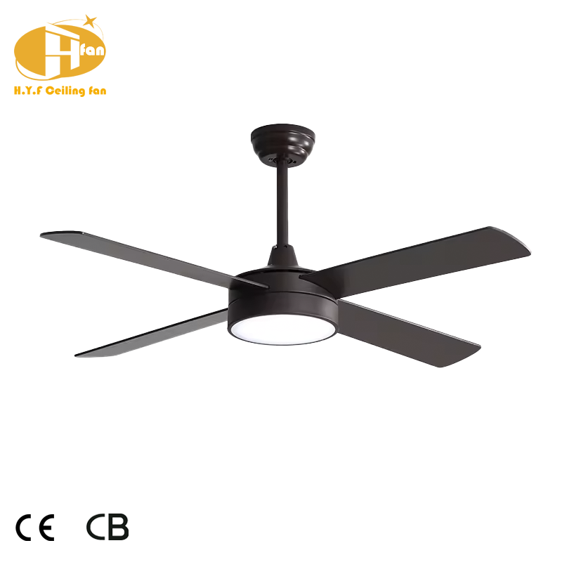 Thumbnail: 4 Blade Ceiling Fan Light Remote Silent Reversible BLDC Motor For Bedroom