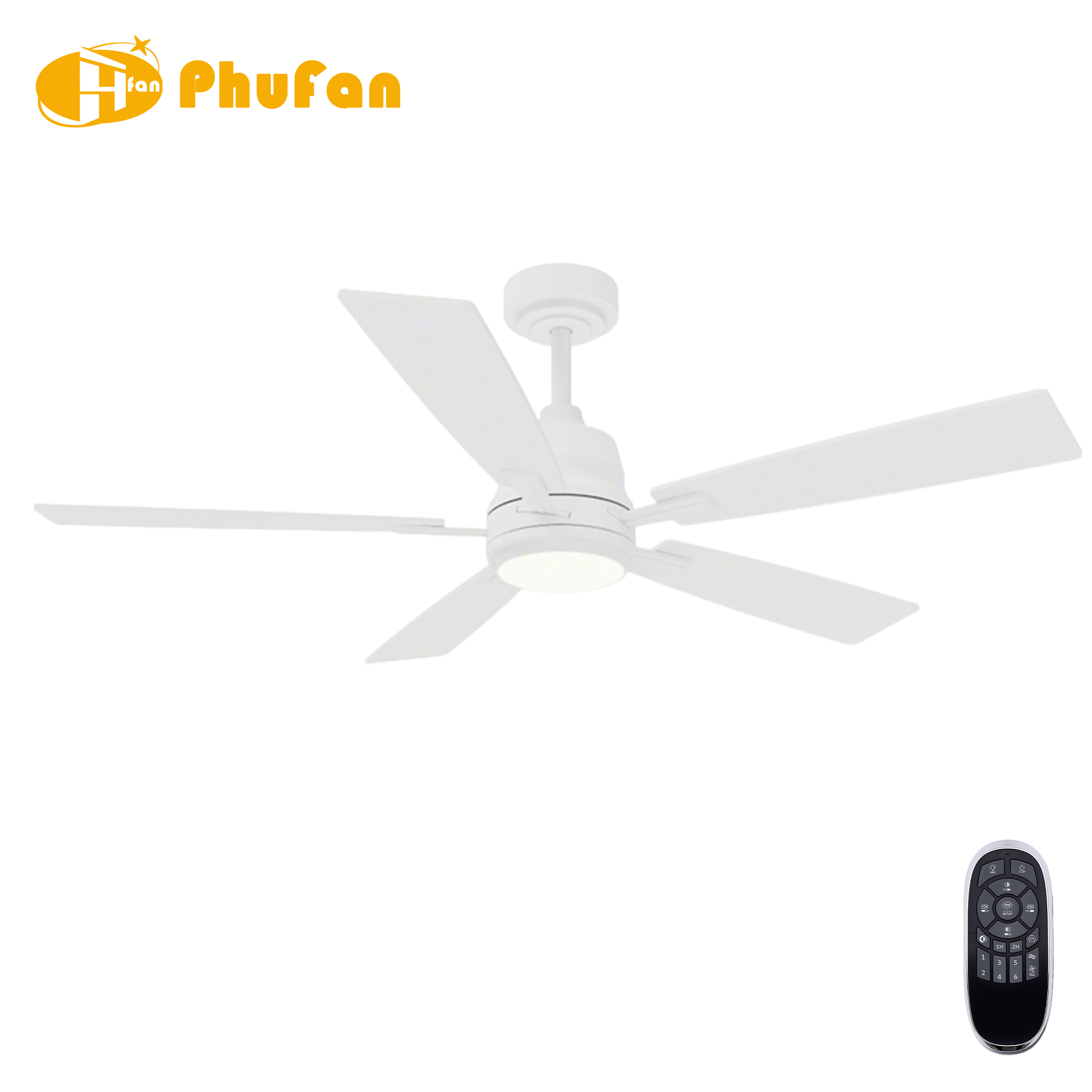 ABS Ceiling Fan with LED Light, Reversible DC Motor and Remote