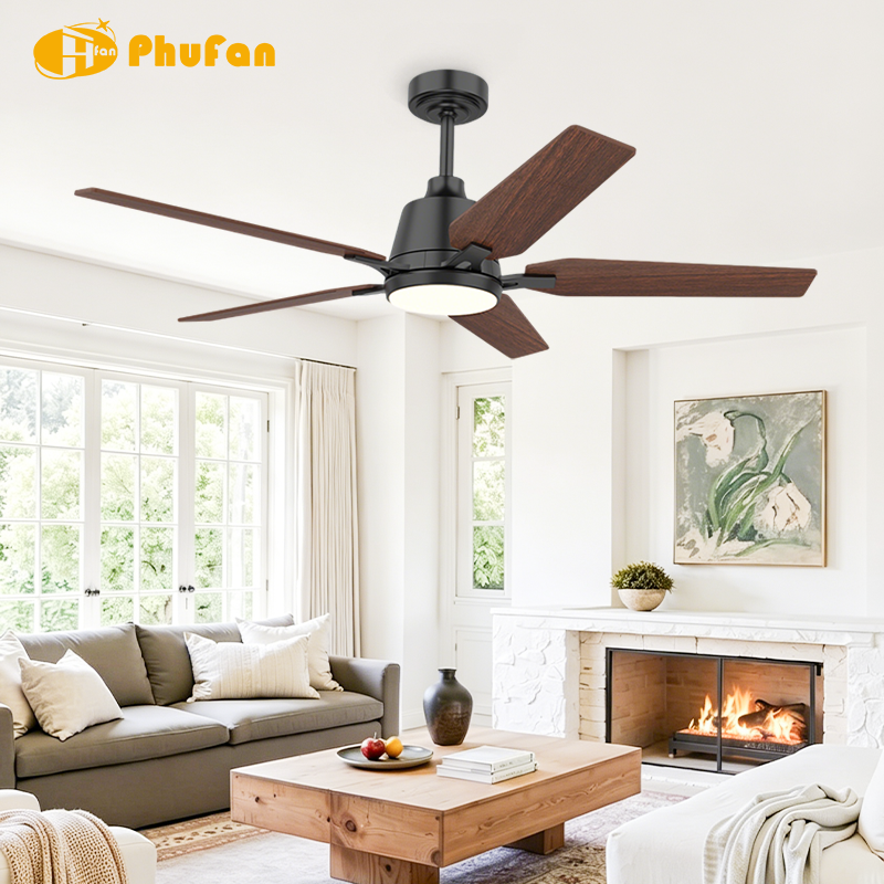 Modern Ceiling Fan with Light Full Function Remote Control For Living Room