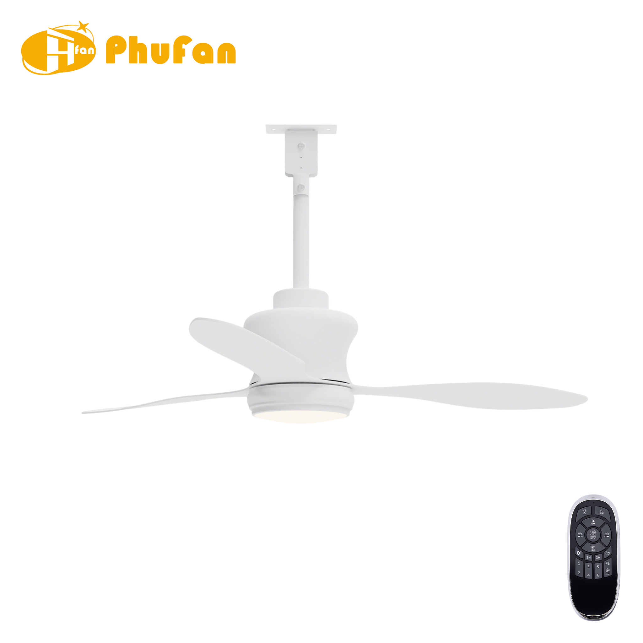 IP65 3 Blade Outdoor Ceiling Fan Light Remote Silent Reversible BLDC Motor