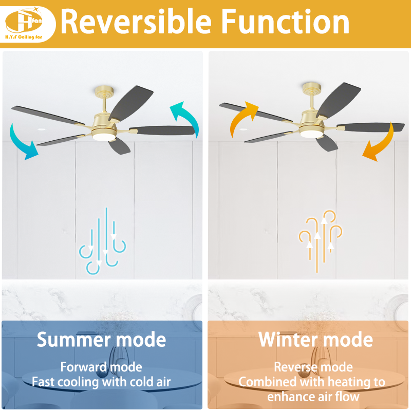 Miniature : Dual Side Light Wood Remote Silent Reversible BLDC Motor For Bedroom 