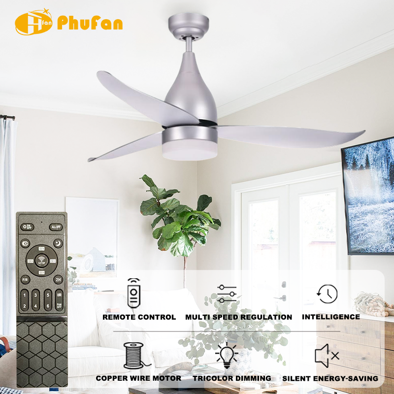 Teardrop Motor Housing Ceiling Fan Light Minimalist Ceiling Fan for Dining Area