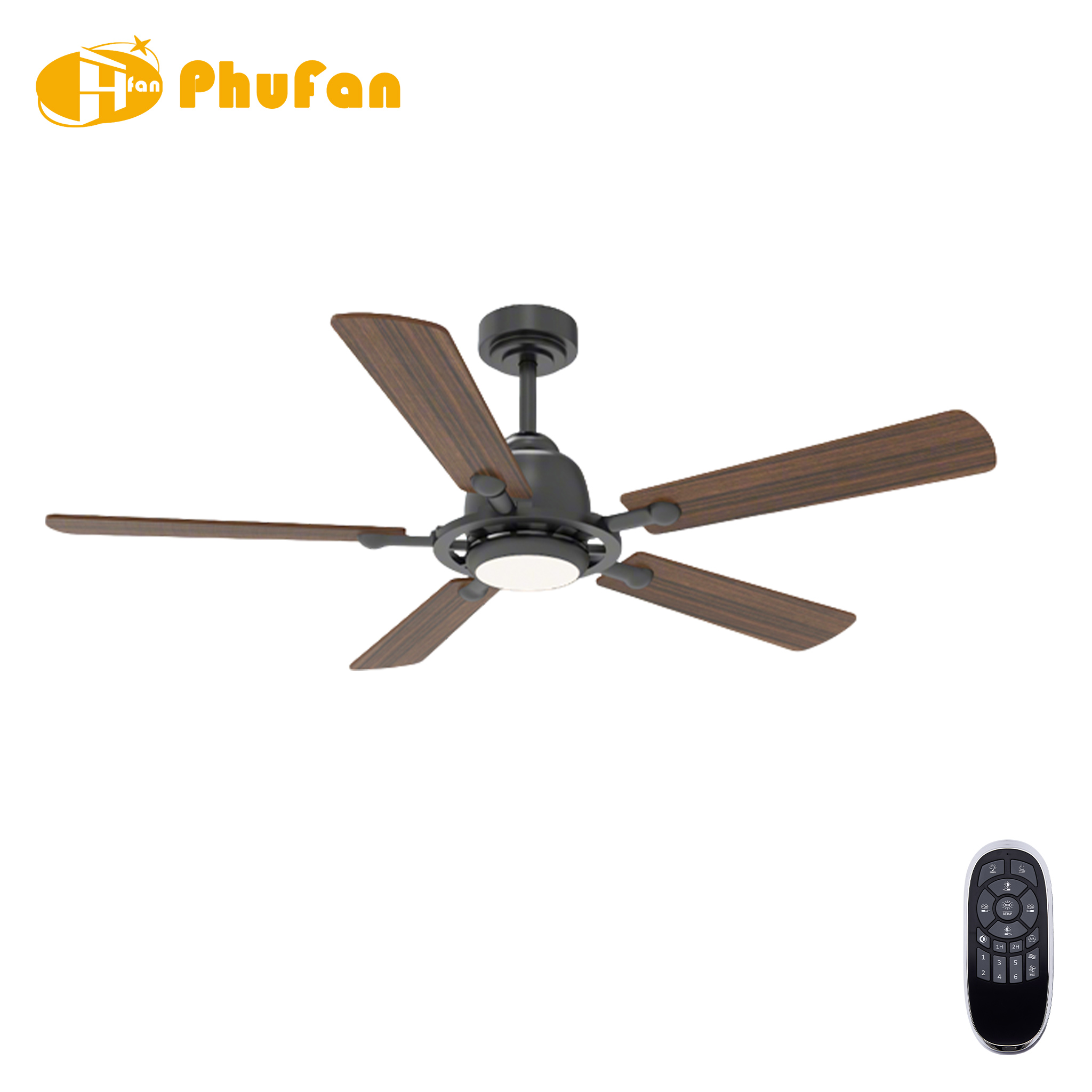 LED Ceiling Fan and Light with Remote Silent Reversible DC Motor for Bedroom