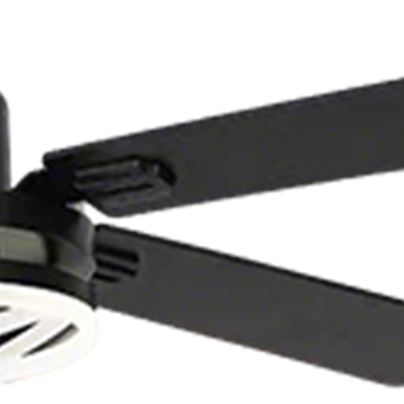 Black Ceiling Fan with Light for Dining Room - 5 Blades and Ring LEDs