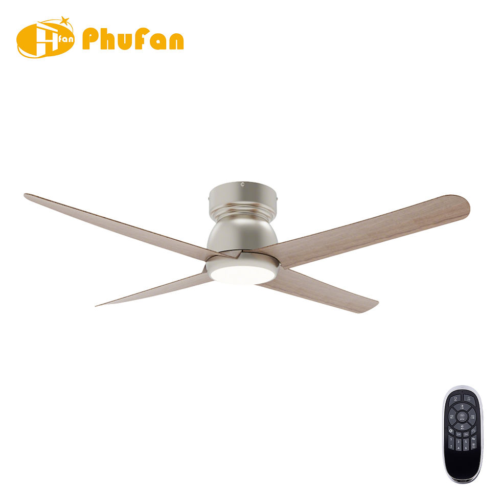 サムネイル： Low Profile Ceiling Fan with LED Light Remote Control for Low Ceiling House