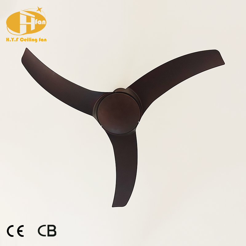 Curved Wing Blade No Light Ceiling Fan Remote Silent Reversible Brushless Motor